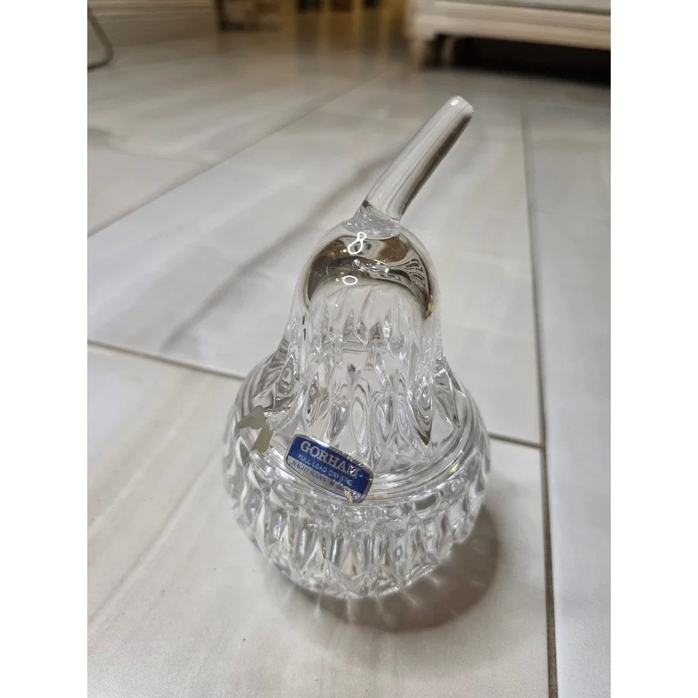 Gorham Full Lead Crystal Pear Trinket Box Nachtmann‎ West Germany Cut Glass Dish
